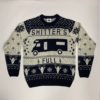 Shitters Full Car Navy Christmas Ugly Sweater