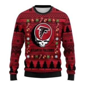 Skull Atlanta Falcons American Football Christmas Ugly Sweater