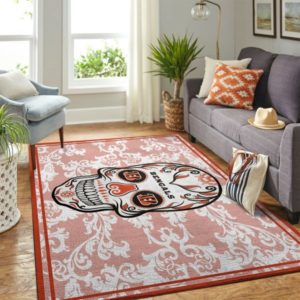 Skull Calavera Cincinnati Bengals NFL Living Room Rug Floor Decor Home Decor