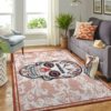Skull Flower Calavera Chicago Bears Living Room Carpet Rug Home Decor