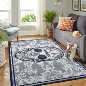 Skull Flower Calavera Dallas Cowboys Living Room Carpet Rug Home Decor