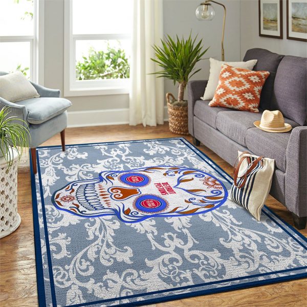 Skull Flower Calavera Detroit Pistons NBA Living Room Carpet Rug Home Decor Skull Flower Calavera Detroit Pistons NBA Living Room Carpet Rug Home Decor