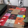 Blue Air Jordan Sneaker Rug Home Decor