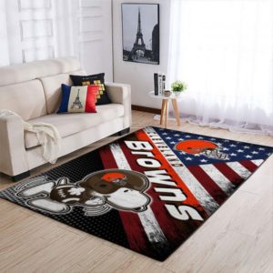 Snooopy Cleveland Browns NFL Living Room Carpet Rug Home Decor