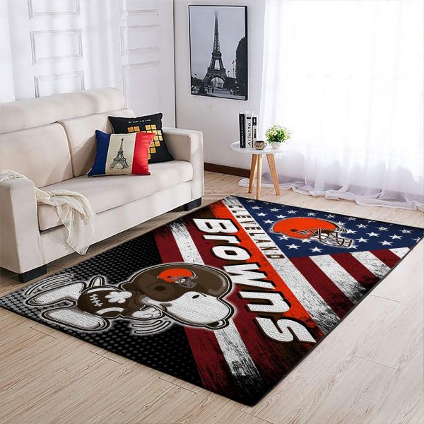 Snooopy Cleveland Browns NFL Living Room Carpet Rug Home Decor Snooopy Cleveland Browns NFL Living Room Carpet Rug Home Decor