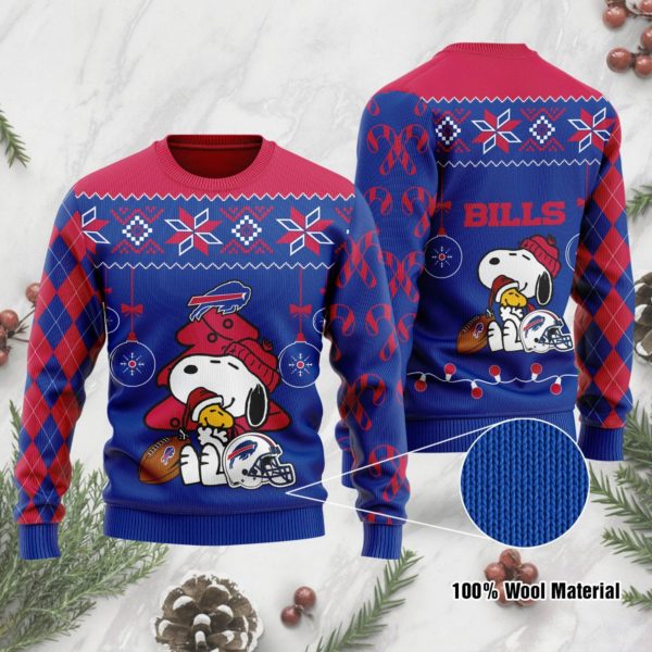 Snoopy And Woodstock Buffalo Bills Christmas Ugly Sweater