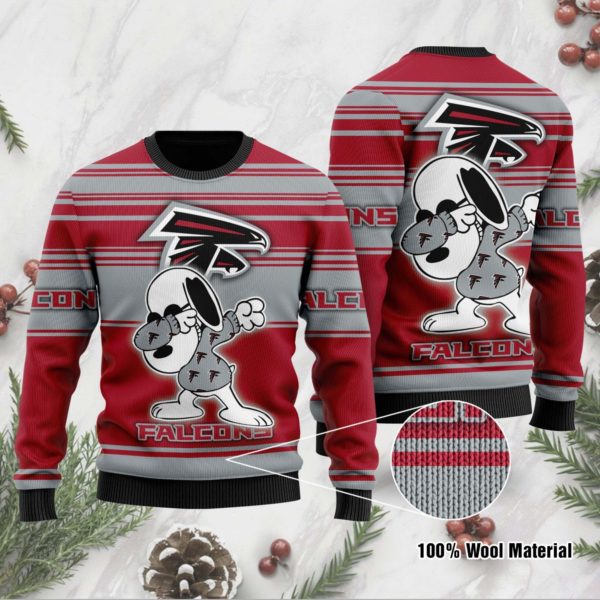 Snoopy Atlanta Falcons NFL Christmas Ugly Sweater
