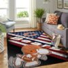 Skull Flower Calavera Dallas Cowboys Living Room Carpet Rug Home Decor