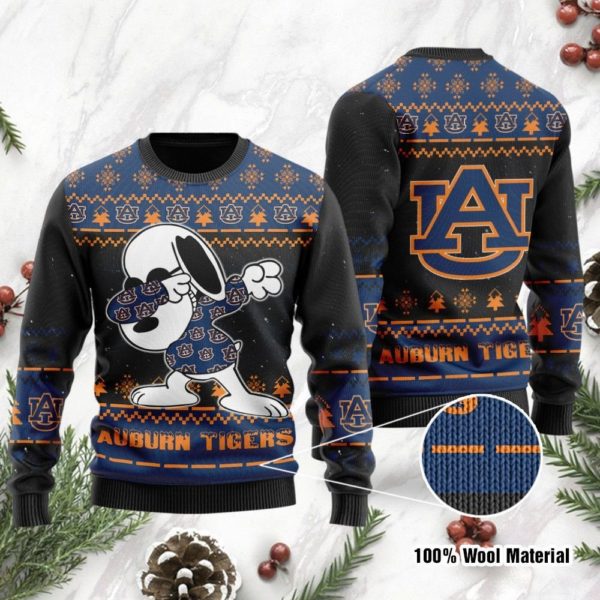Snoopy Dab Auburn Tigers  – Christmas Ugly Sweater