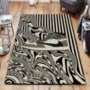 Black Sneaker Rug Home Decor