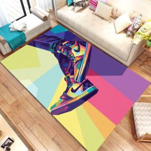Style Pop Art Color Sneaker Rug Home Decor