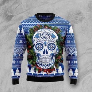 Sugar Skull Calavera Christmas Ugly Sweater