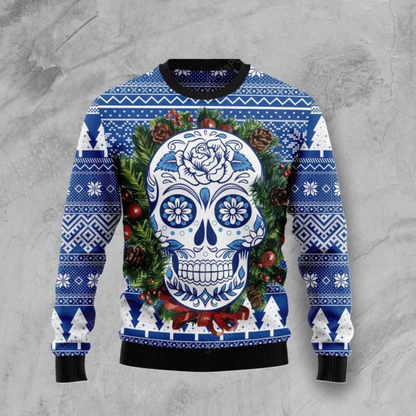 Sugar Skull Calavera Christmas Ugly Sweater