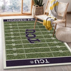 TCU Horned Frogs Team Home Field NFL Living Room Carpet Rug Home Decor