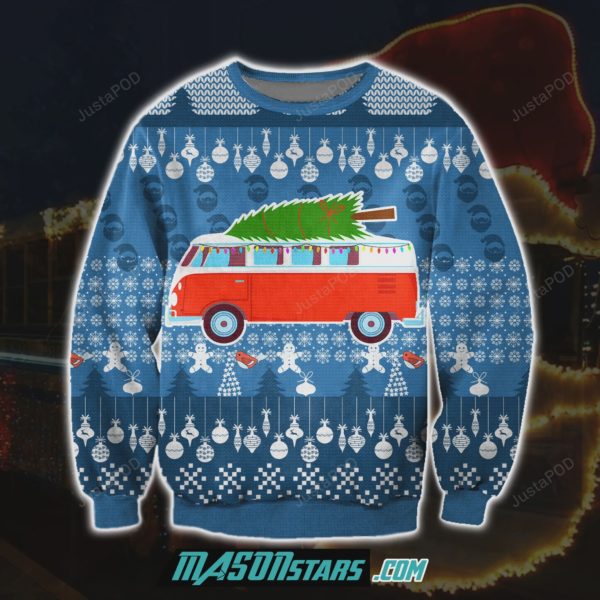 Truck carrying Christmas Tree Christmas Ugly Sweater