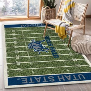 Utah State Aggies Team Home Field NFL Living Room Carpet Rug Home Decor