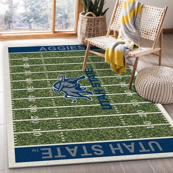Utah State Aggies Team Home Field NFL Living Room Carpet Rug Home Decor Utah State Aggies Team Home Field NFL Living Room Carpet Rug Home Decor