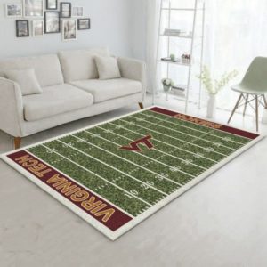 Virginia Tech Hokies Team Home Field NFL Living Room Carpet Rug Home Decor