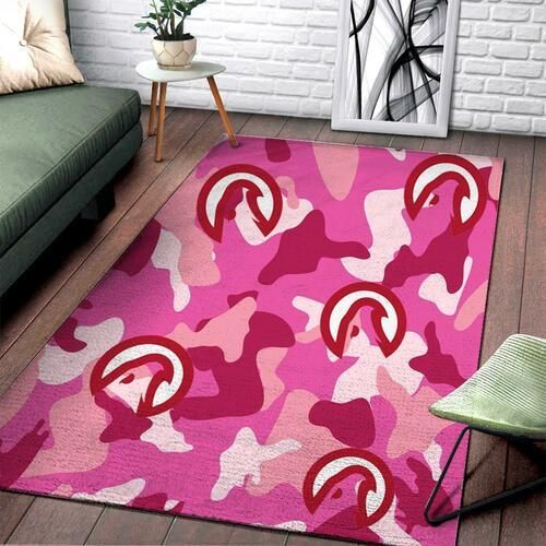 Atlanta Hawks Basketball Camouflage NBA Rug Home Decor Atlanta Hawks Basketball Camouflage NBA Rug Home Decor