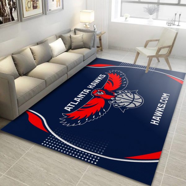 Atlanta Hawks Logo NBA Rug Home Decor
