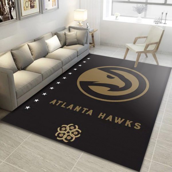 Atlanta Hawks Nba Logo Area Rug NBA Rug  Floor Decor
