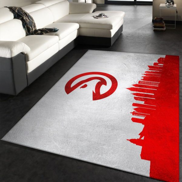 Atlanta Hawks Skyline NBA Rug Home Decor