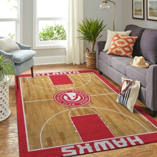 Atlanta Hawks Stadium NBA Rug Home Decor