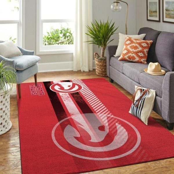 Atlanta Hawks Team Logo NBA Living Room Carpet Rug Home Decor