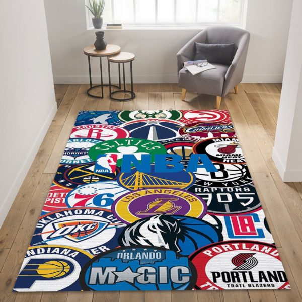 Basketball Teams Logo NBA Rug Home Decor