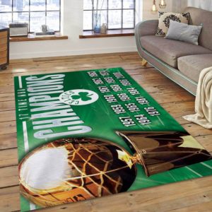 Boston Celtics Champions NBA Living Room Carpet Rug Home Decor