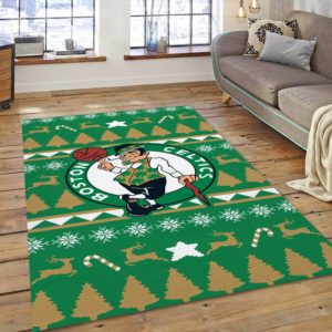 Boston Celtics Christmas Sweater NBA Rug Home Decor