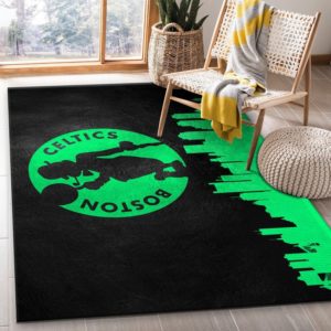 Boston Celtics Skyline NBA Rug Home Decor