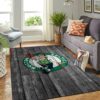 Charlotte Hornets Team Logo Grey Wooden Style NBA Rug Home Decor