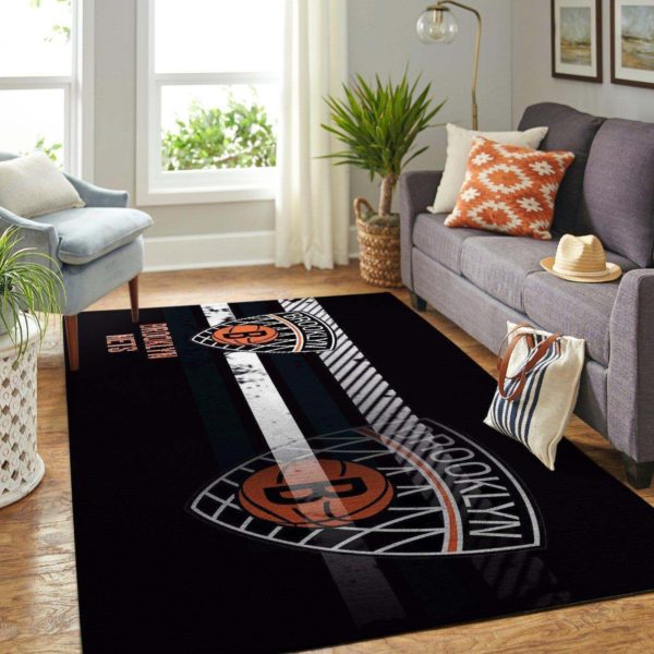Brooklyn Nets Basketball NBA Rug Home Decor
