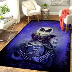 Charlotte Hornets Jack Skellington Basketball NBA Living Room Carpet Rug Home Decor