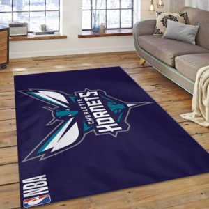 Charlotte Hornets Logo NBA Living Room Carpet Rug Home Decor
