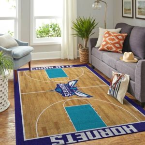 Charlotte Hornets Stadium NBA Rug Home Decor