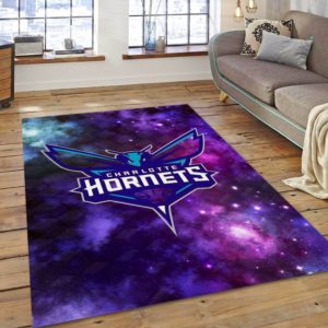 Charlotte Hornets Team Logo Galaxy NBA Living Room Carpet Rug Home Decor