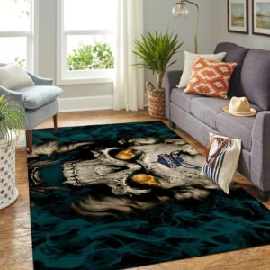 Charlotte Hornets Team Logo Skull Style Nice Gift NBA Rug Home Decor