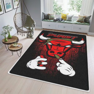 Chicago Bulls Purist Tupac Smoke NBA Rug Home Decor