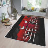 Chicago Bulls See Red Team Logo NBA Rug Home Decor