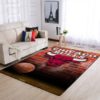 Chicago Bulls Team Logo Net NBA Rug Home Decor