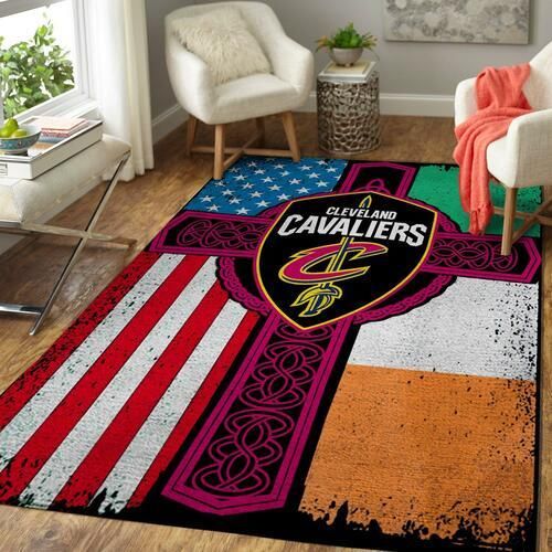 Cleveland Cavaliers Basketball Irish St Patricks Day Flag Cross NBA Rug Home Decor Cleveland Cavaliers Basketball Irish St Patricks Day Flag Cross NBA Rug Home Decor
