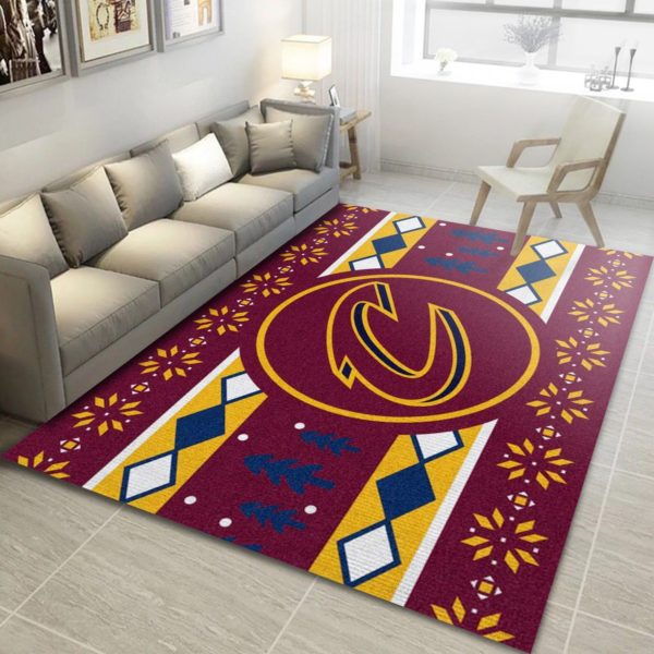Cleveland Cavaliers Christmas NBA Living Room Carpet Rug Home Decor