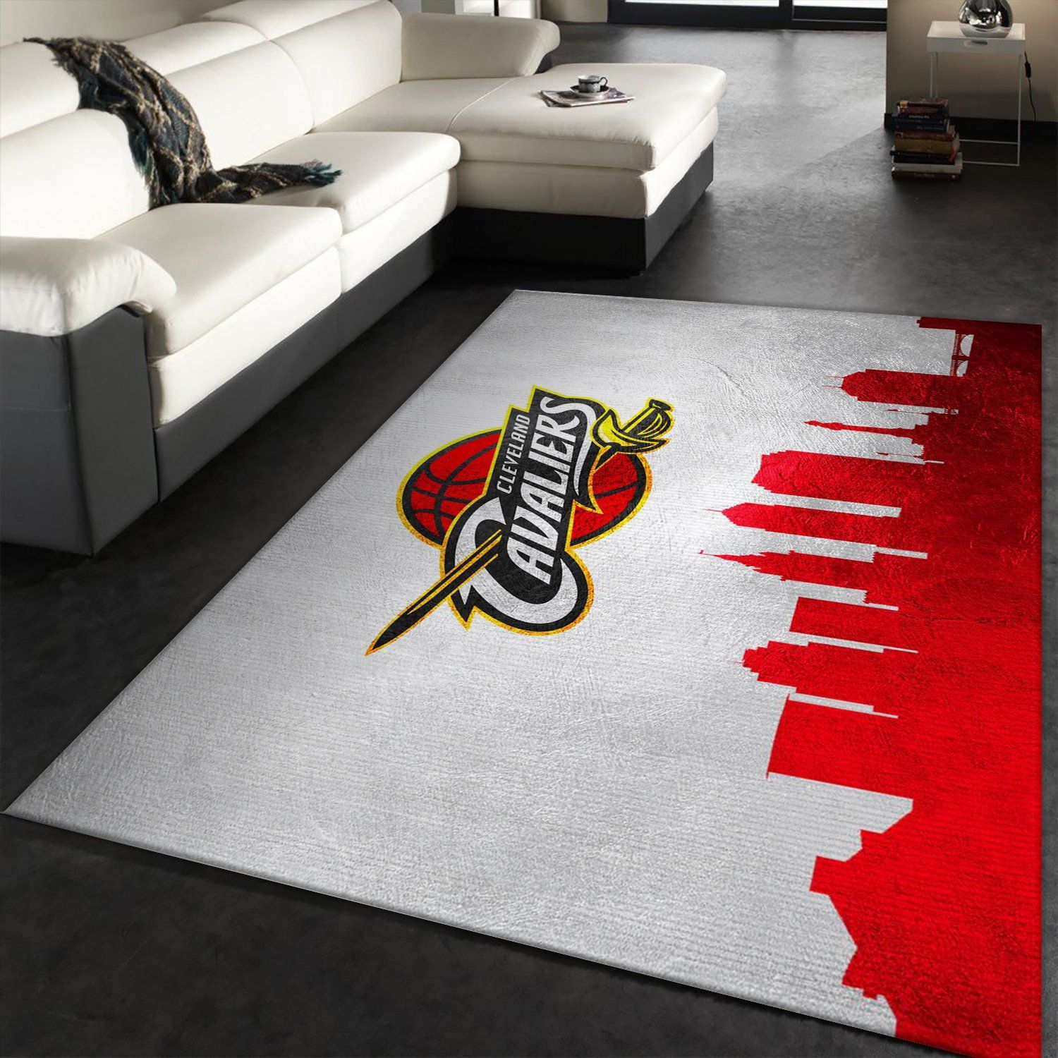 Cleveland Cavaliers Skyline NBA Rug Home Decor Cleveland Cavaliers Skyline NBA Rug Home Decor