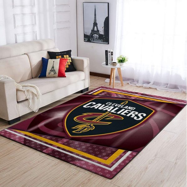 Cleveland Cavaliers Team Logo Style Nice NBA Living Room Carpet Rug Home Decor