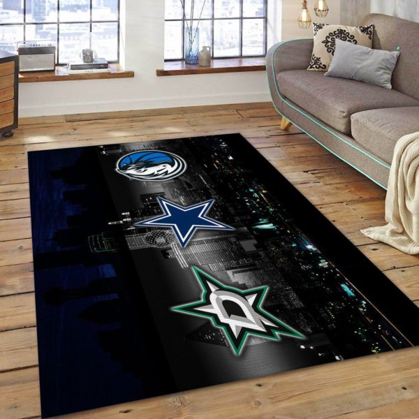Dallas City Sports Teams NBA Rug Home Decor