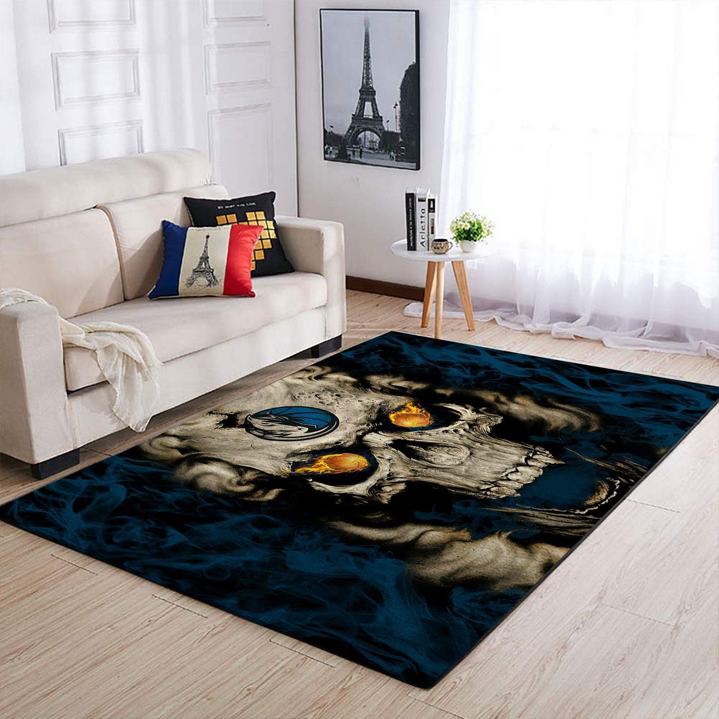 Dallas Mavericks Team Logo Skull Style Nice Gift NBA Rug Home Decor Dallas Mavericks Team Logo Skull Style Nice Gift NBA Rug Home Decor