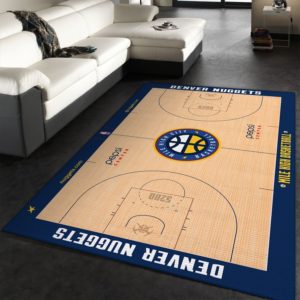 Denver Nuggets Basketball And Stadium NBA Rug Home Decor