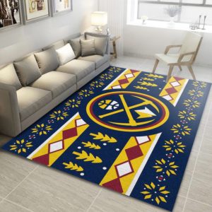 Denver Nuggets Christmas NBA Rug Home Decor